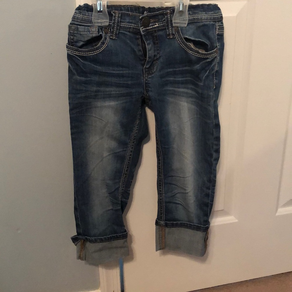Denim crop pants